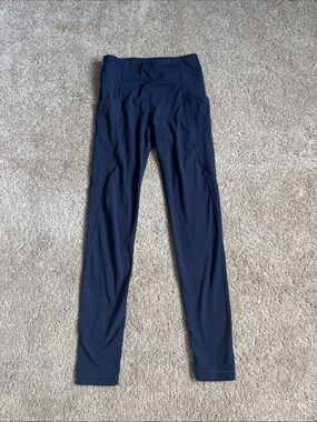 Athleta girl navy leggings with pockets